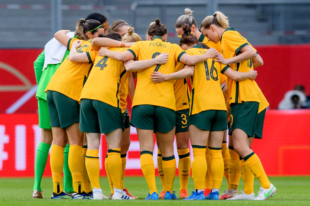 Matildas huddle