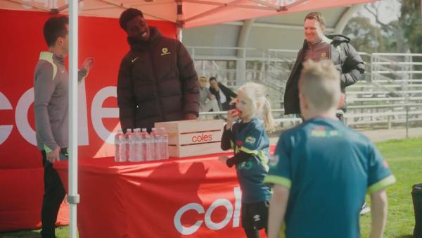 CommBank Socceroos pay Coles MiniRoos a visit at O'Connor Knights SC