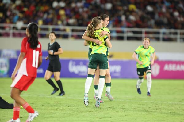 CommBank Junior Matildas celebrating