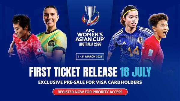 AFC Women’s Asian Cup Australia 2026™ ticketing announcement banner